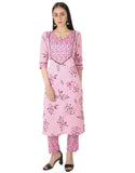 Colourful Printed Kurta With Pants Set